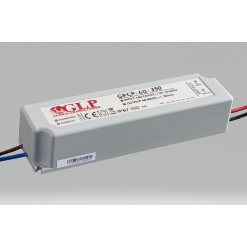 Driver prądowy GPCP-60-350 350mA/78-130V, CC,PFC, IP67 plastic