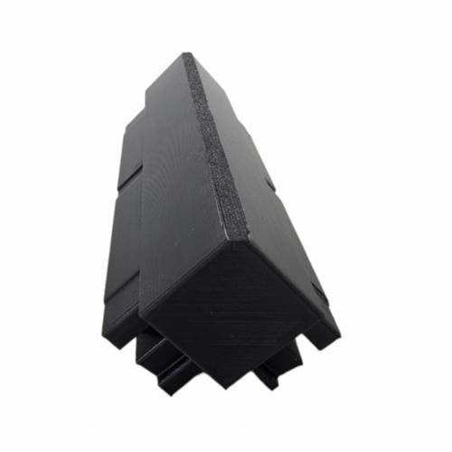 Narożnik łączący PETG do profilu aluminiowego 160mm – Czarny – Kaseton reklamowy