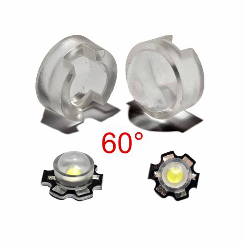 Soczewka Kolimator soczewki do diod Power LED 13 mm - kąt skupiania 60 stopni