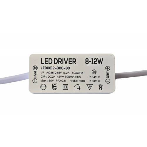 LED Driver LED0812-300-B0 – 300 mA, 8–12W - zasilacz diod power led