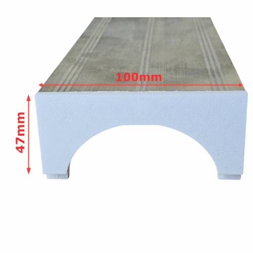 Nóżkozaślepki PETG do profilu aluminiowego 10cm BIAŁE komplet - Wysokość 47 mm - Druk 3D – 2szt