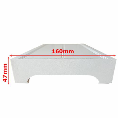 Nóżkozaślepki ASA do profilu aluminiowego 160mm BIAŁE komplet - Wysokość 47 mm -  Druk 3D – 2szt