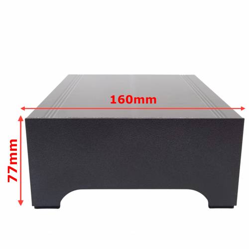 Nóżkozaślepki PETG do profilu aluminiowego 160mm CZARNE komplet - Wysokość 77 mm - Druk 3D – 2szt