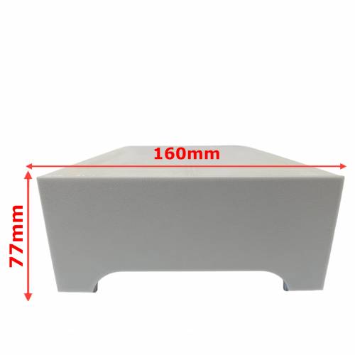 Nóżkozaślepki PETG do profilu aluminiowego 160mm SZARE komplet - Wysokość 77 mm - Druk 3D – 2szt