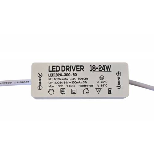 LED Driver LED1824-300-B0 – 300 mA, 18–24W - zasilacz diod power led