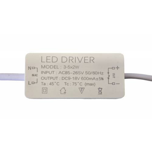 LED Driver Model 3–5x2W – 600 mA - zasilacz diod power led
